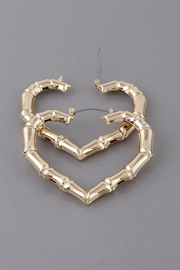 Buy Bamboo Heart Earring Online In India  Etsy India